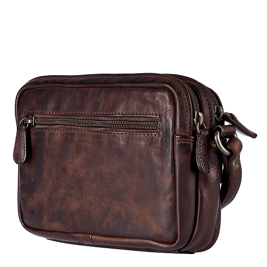 Сумка барсетка из натуральной кожи Dr. Koffer коричневая