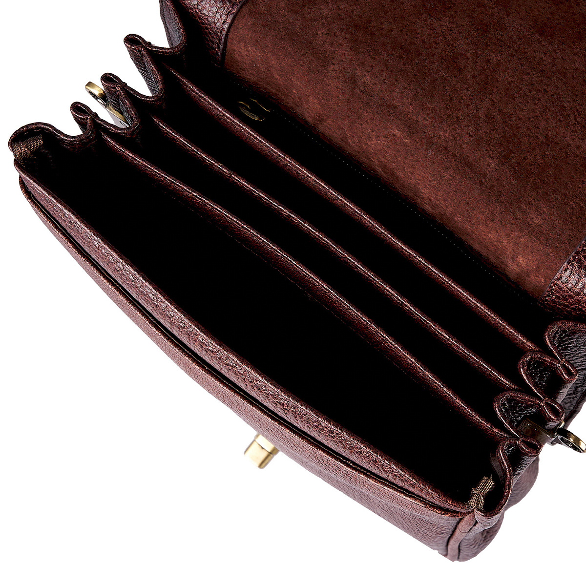 Сумка через плечо Dr.Koffer из натуральной кожи коричневая