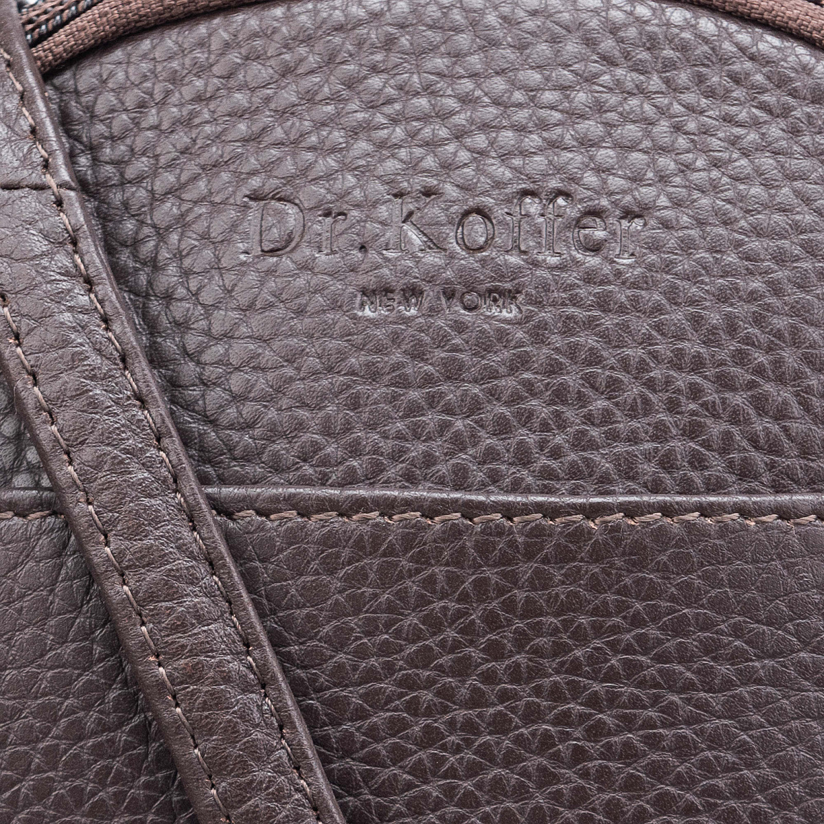 Сумка через плечо Dr.Koffer из натуральной кожи коричневая