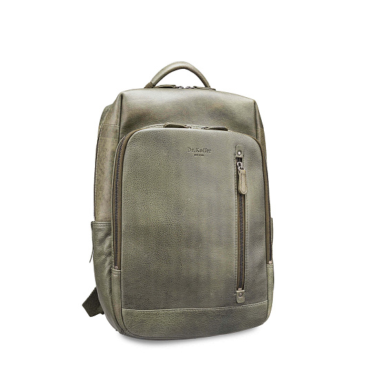 Рюкзак Dr.Koffer из натуральной кожи зеленый