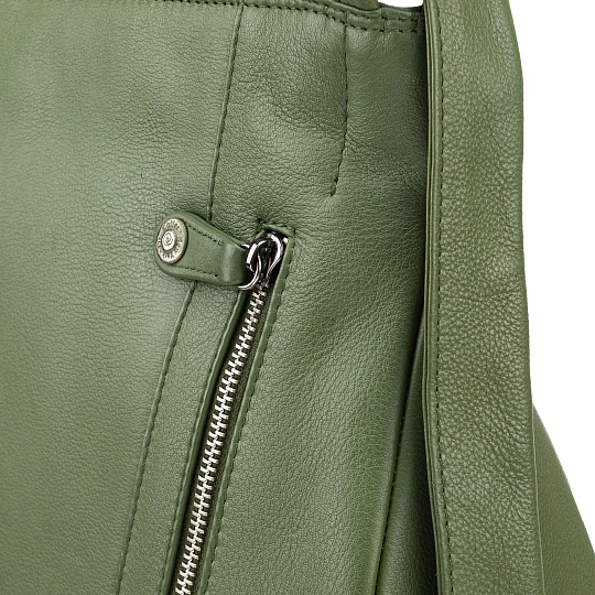 Женская сумка Dr.Koffer из натуральной кожи зеленая