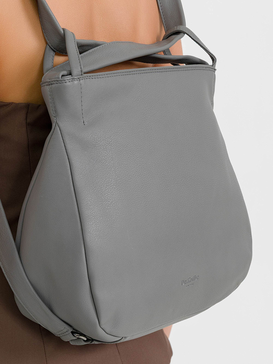 Женская сумка Dr.Koffer из натуральной кожи серая