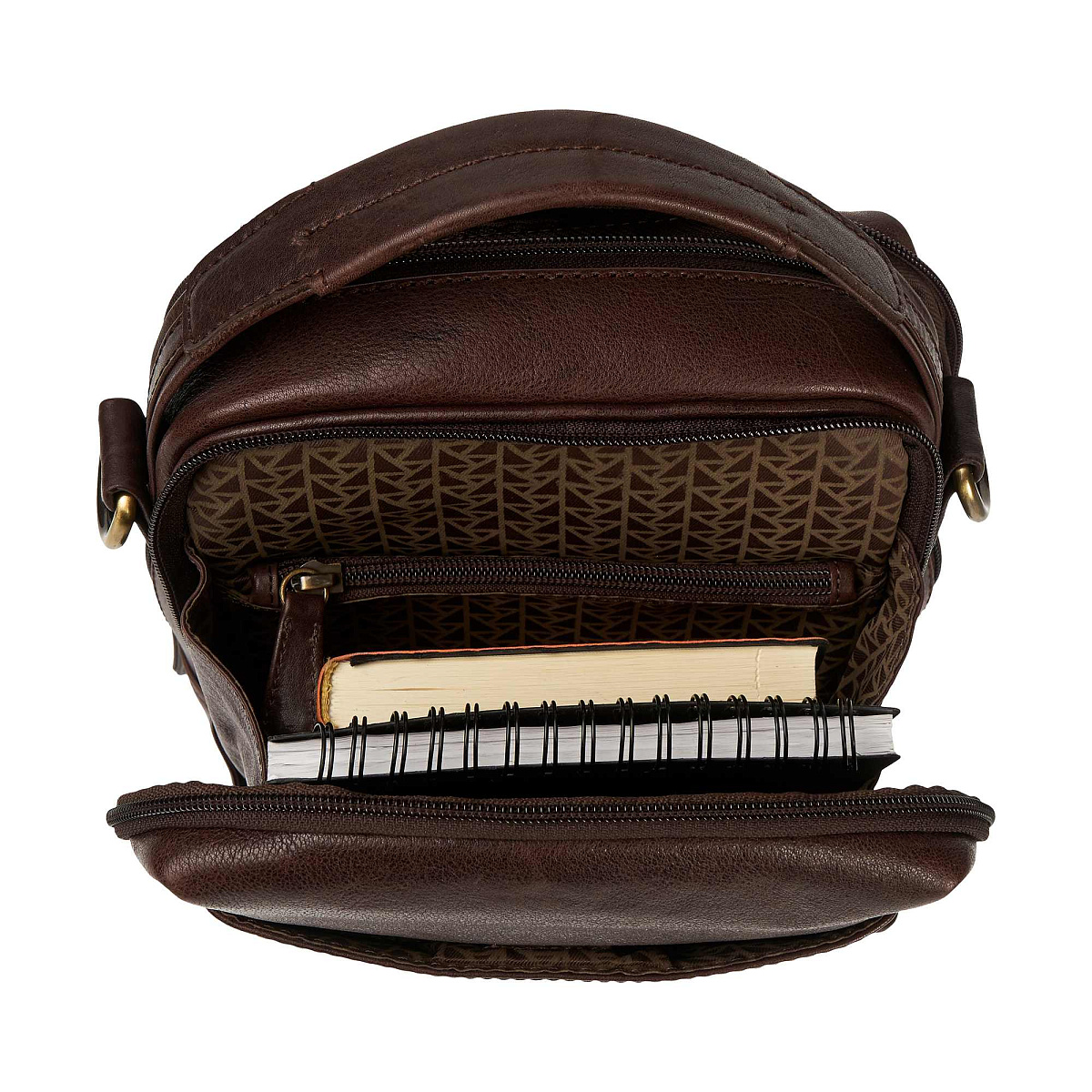 Сумка через плечо Dr.Koffer из натуральной кожи коричневая