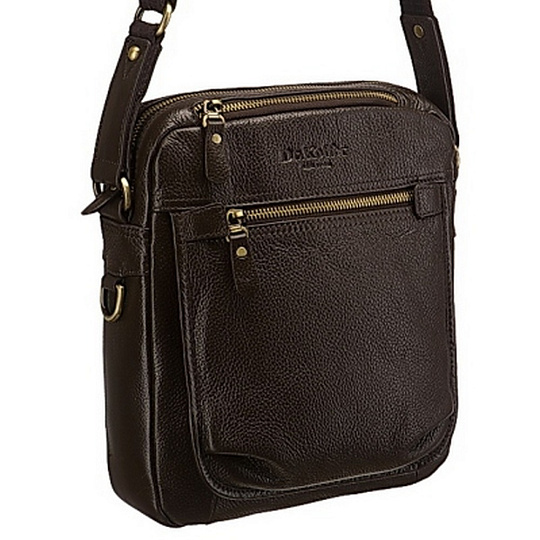 Сумка через плечо Dr.Koffer из натуральной кожи коричневая