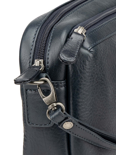 Сумка-визитка Dr. Koffer из натуральной кожи синяя