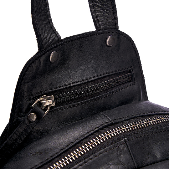 Рюкзак Dr.Koffer из натуральной кожи черный