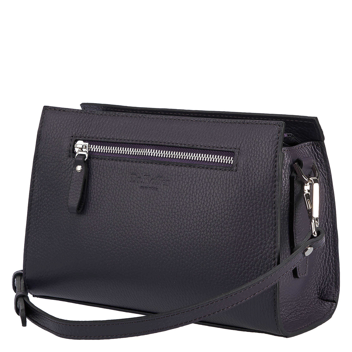 Женская сумка Dr. Koffer из натуральной кожи фиолетовая