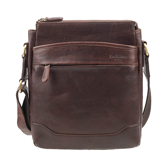 Сумка через плечо Dr.Koffer из натуральной кожи коричневая