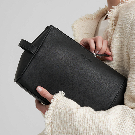 Несессер Dr. Koffer из натуральной кожи черный