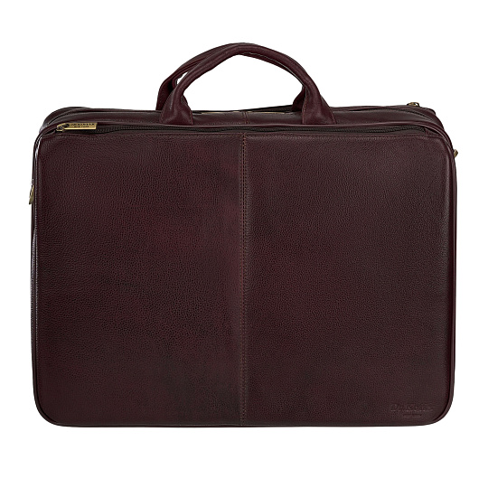 Деловая сумка Dr.Koffer из натуральной кожи темно-коричневая