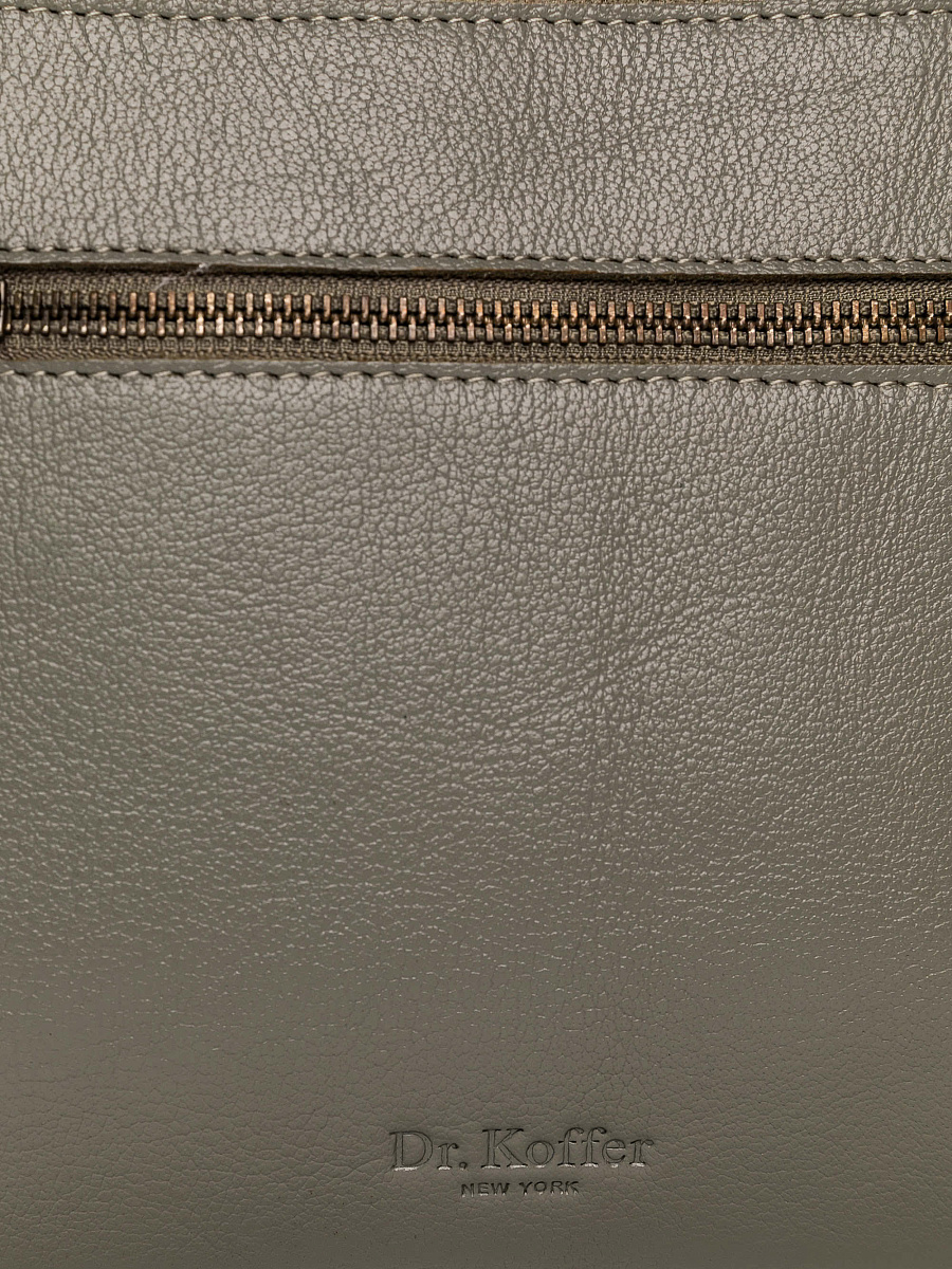 Женская сумка Dr.Koffer из натуральной кожи серая