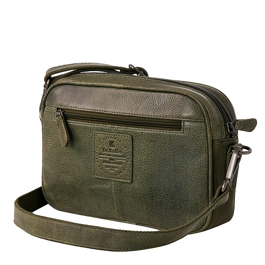 Сумка через плечо Dr.Koffer из натуральной кожи зеленая