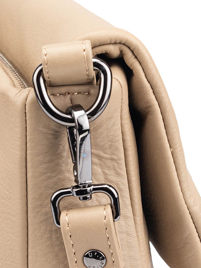 Женская сумка Dr.Koffer из натуральной кожи бежевая