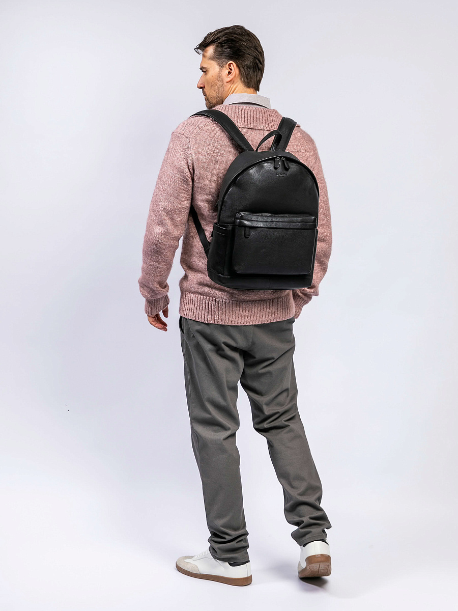 Рюкзак Dr. Koffer из натуральной кожи черный