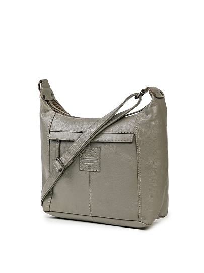 Сумка через плечо Dr.Koffer из натуральной кожи серая