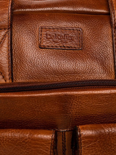 Деловая сумка Dr.Koffer из натуральной кожи коричневая