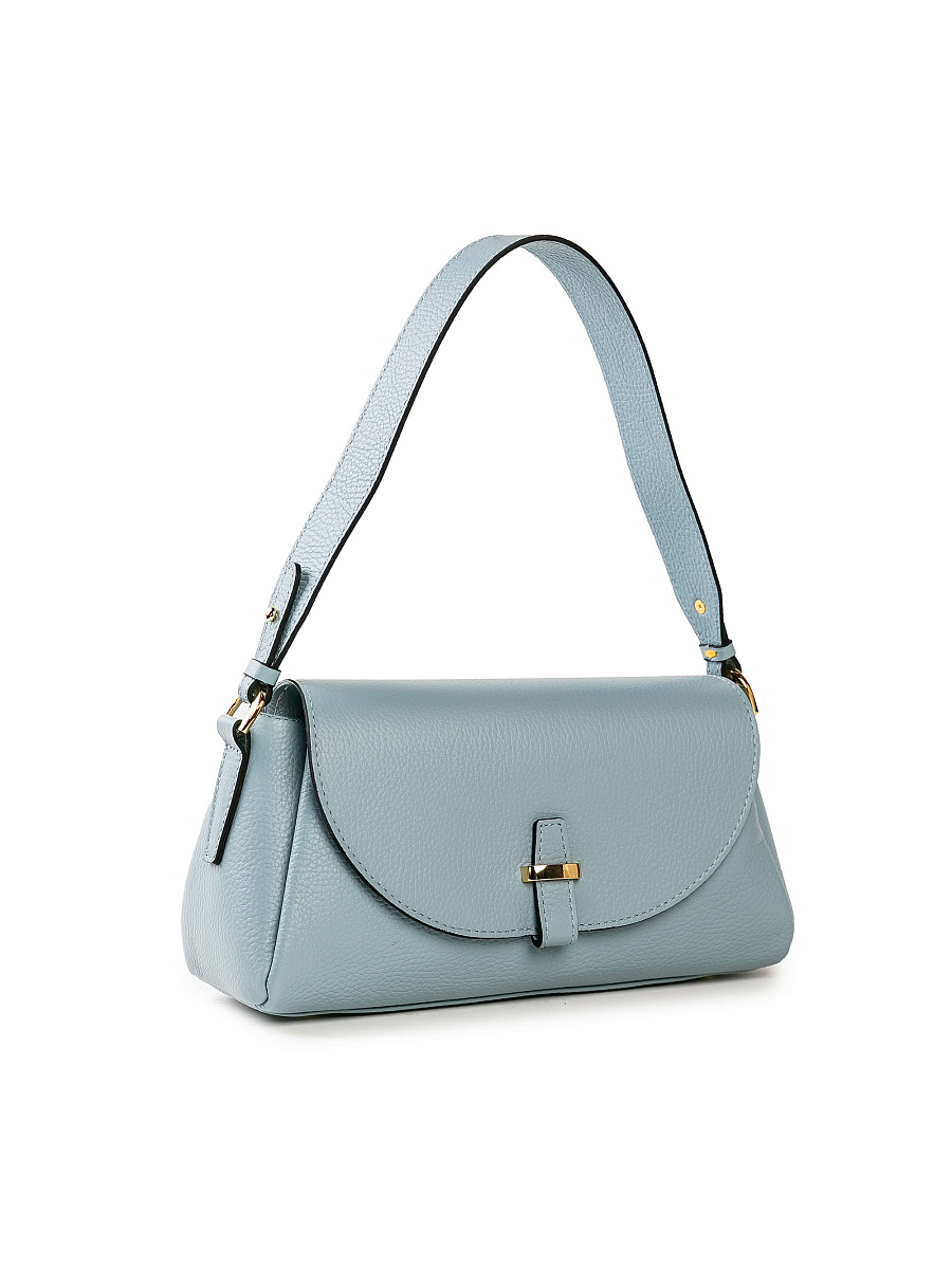 Женская сумка Dr. Koffer из натуральной кожи голубая