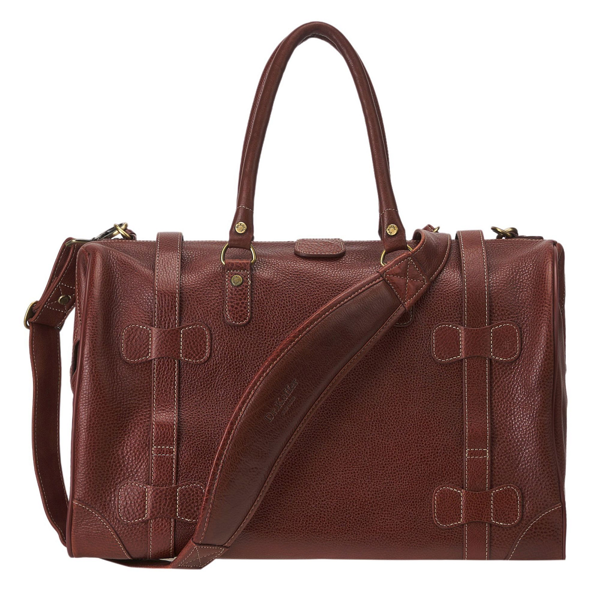 Сумка дорожная саквояж Dr.Koffer из натуральной кожи