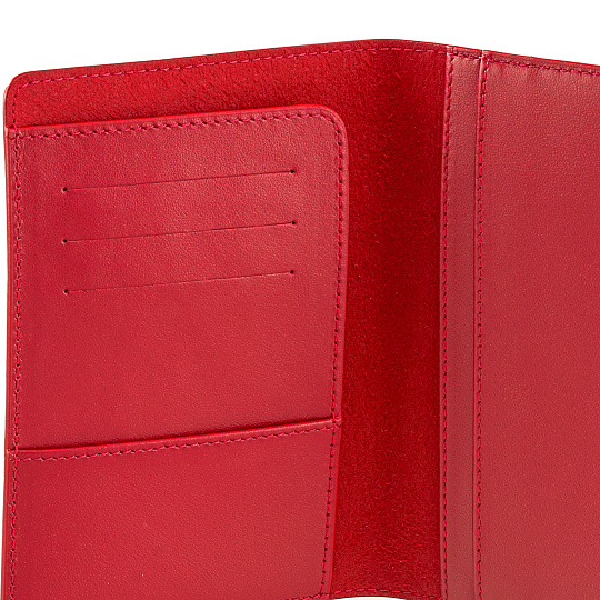 Обложка для паспорта Dr.Koffer из натуральной кожи красная