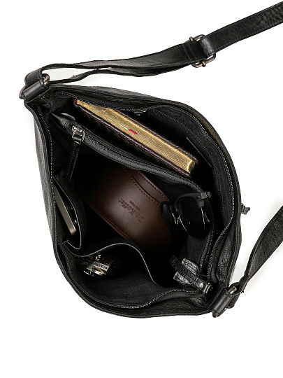 Сумка через плечо Dr.Koffer из натуральной кожи черная