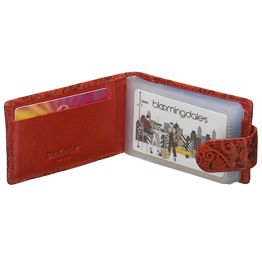 Визитница Dr.Koffer из натуральной кожи бордовая