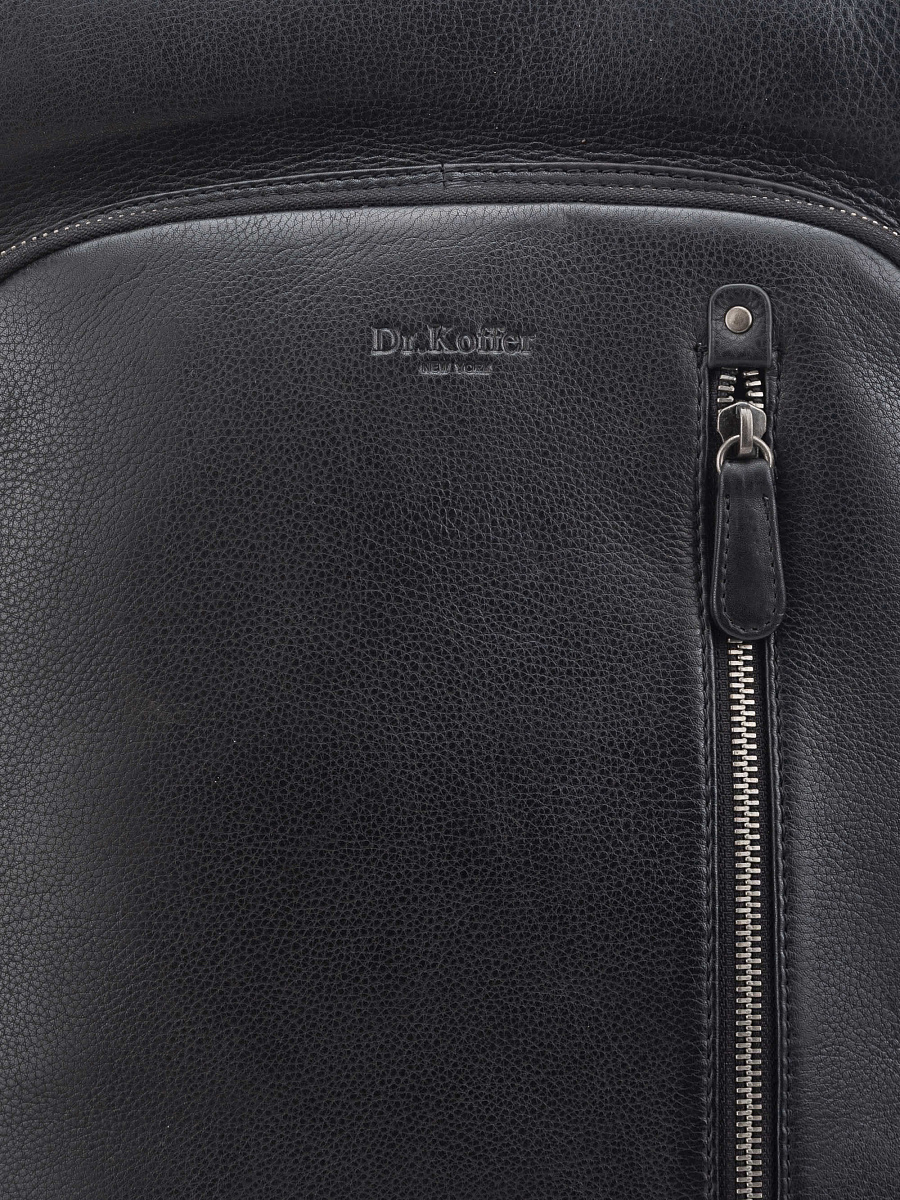 Рюкзак Dr. Koffer из натуральной кожи черный