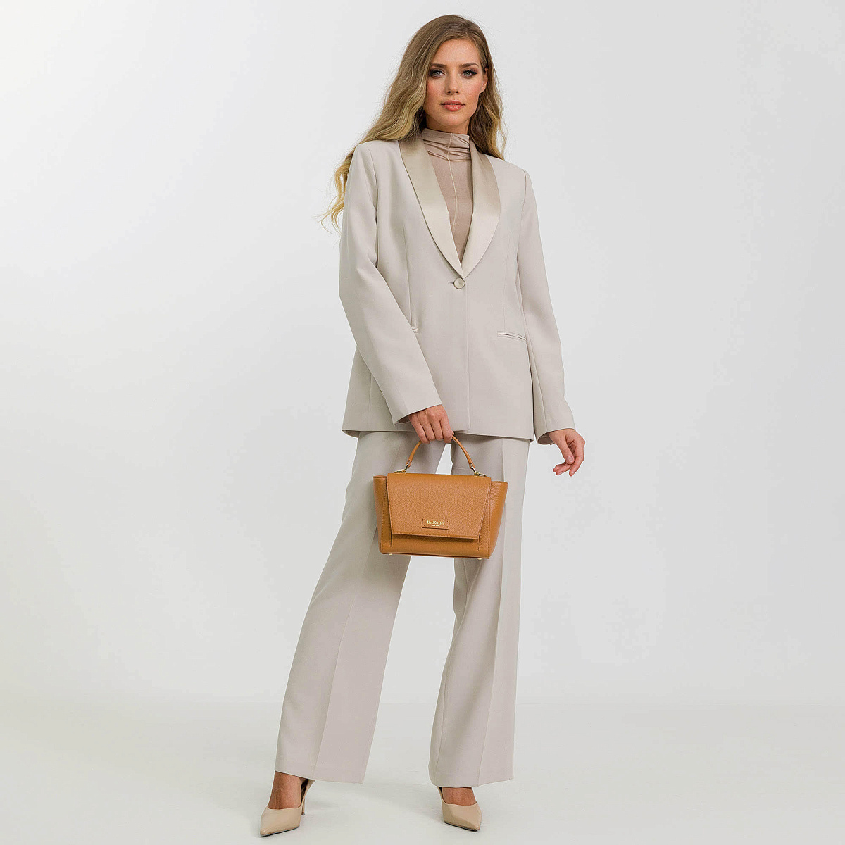 Женская сумка  Dr. Koffer из натуральной кожи коричневая