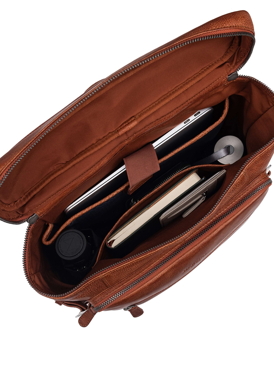 Рюкзак Dr. Koffer из натуральной кожи коричневый