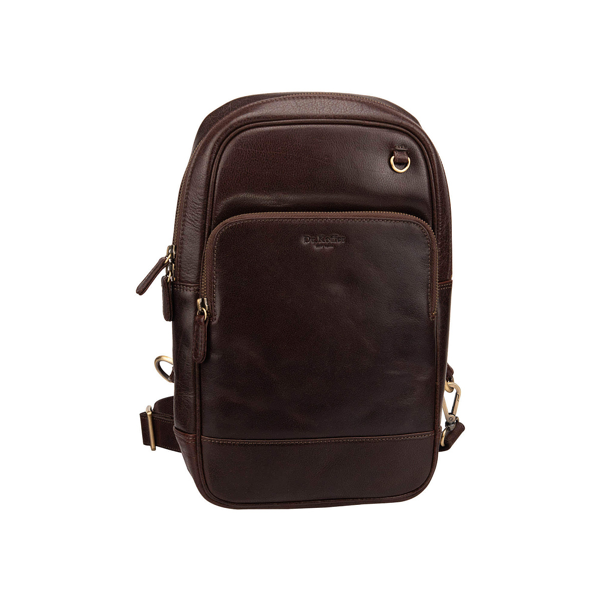 Рюкзак Dr.Koffer из натуральной кожи темно-коричневый