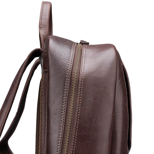 Рюкзак Dr.Koffer из натуральной кожи темно-коричневый