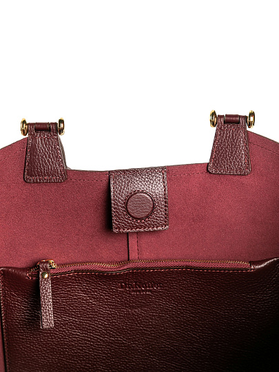 Женская сумка Dr. Koffer из натуральной кожи бордовая