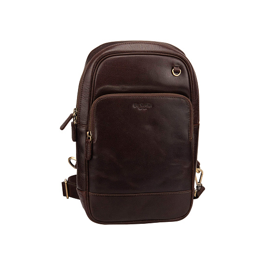 Рюкзак Dr.Koffer из натуральной кожи темно-коричневый