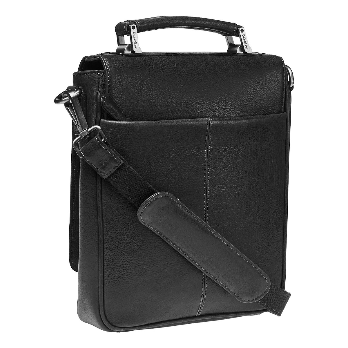 Сумка через плечо Dr.Koffer из натуральной кожи черная