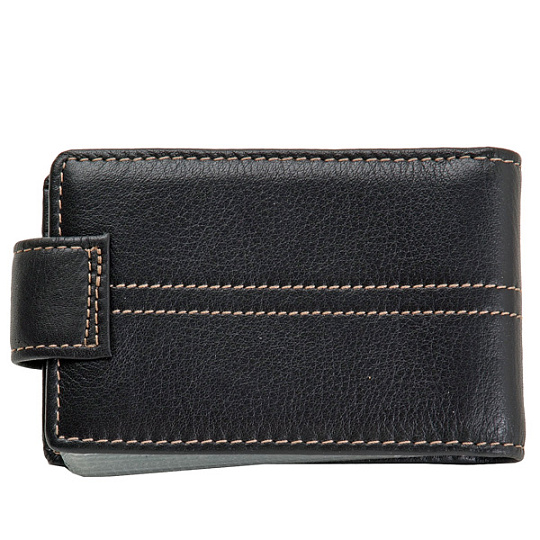 Визитница Dr.Koffer из натуральной кожи черная