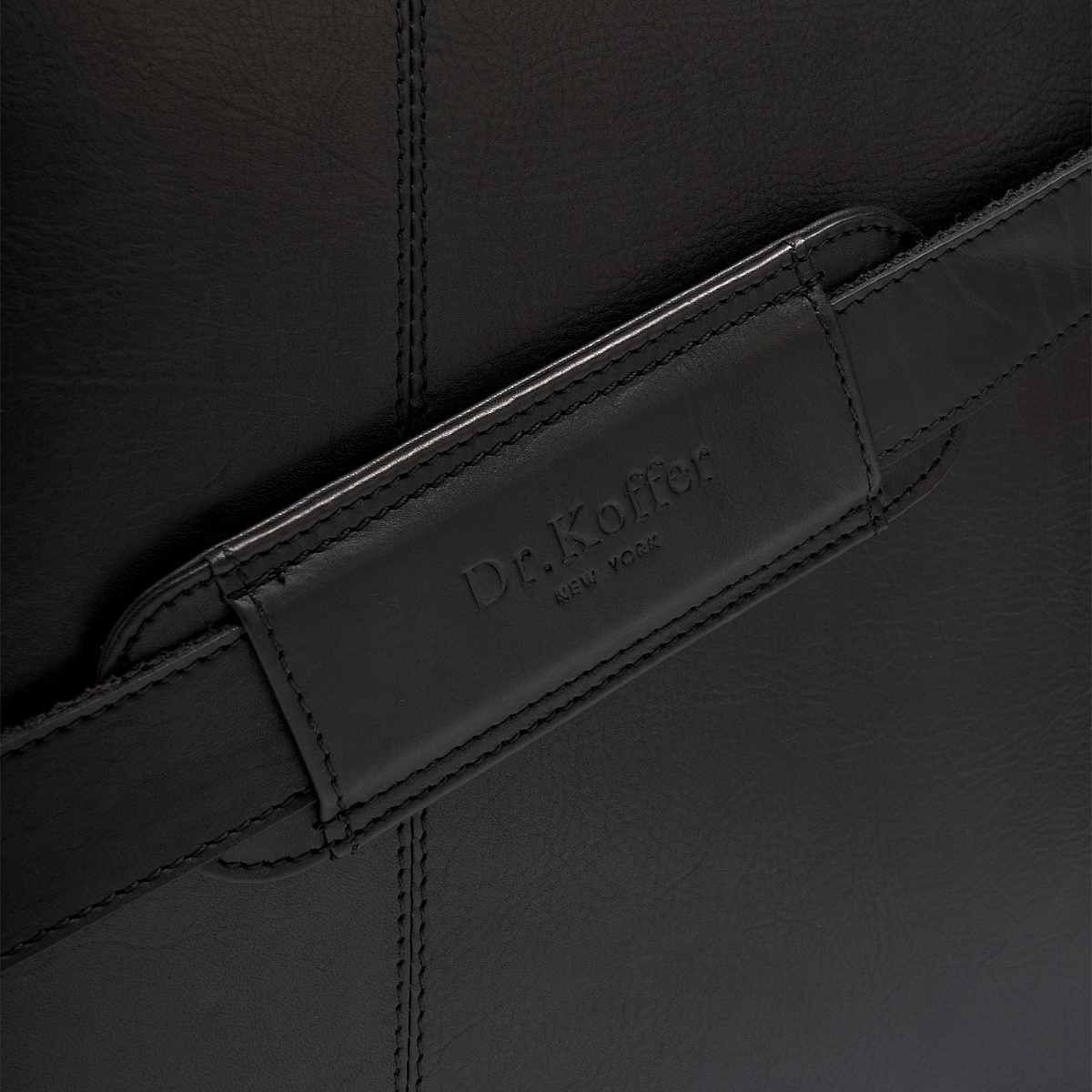 Портфель Dr.Koffer из натуральной кожи черный