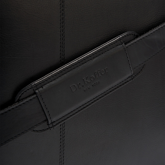 Портфель Dr.Koffer из натуральной кожи черный