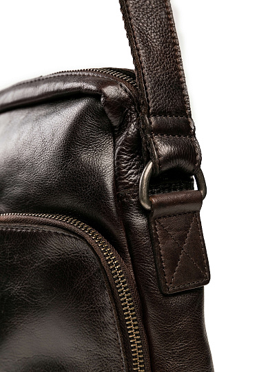 Сумка через плечо Dr.Koffer из натуральной кожи коричневая