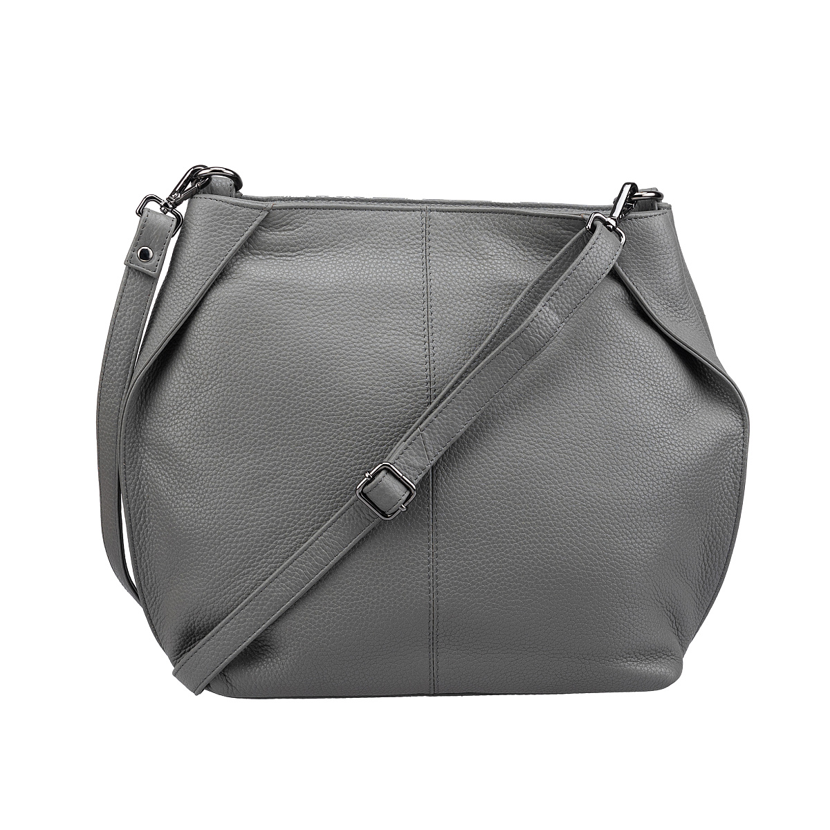 Женская сумка Dr.Koffer из натуральной кожи серая