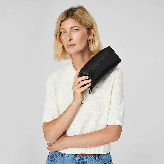 Несессер Dr. Koffer из натуральной кожи черный