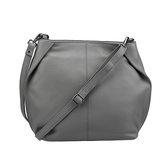 Женская сумка Dr.Koffer из натуральной кожи серая