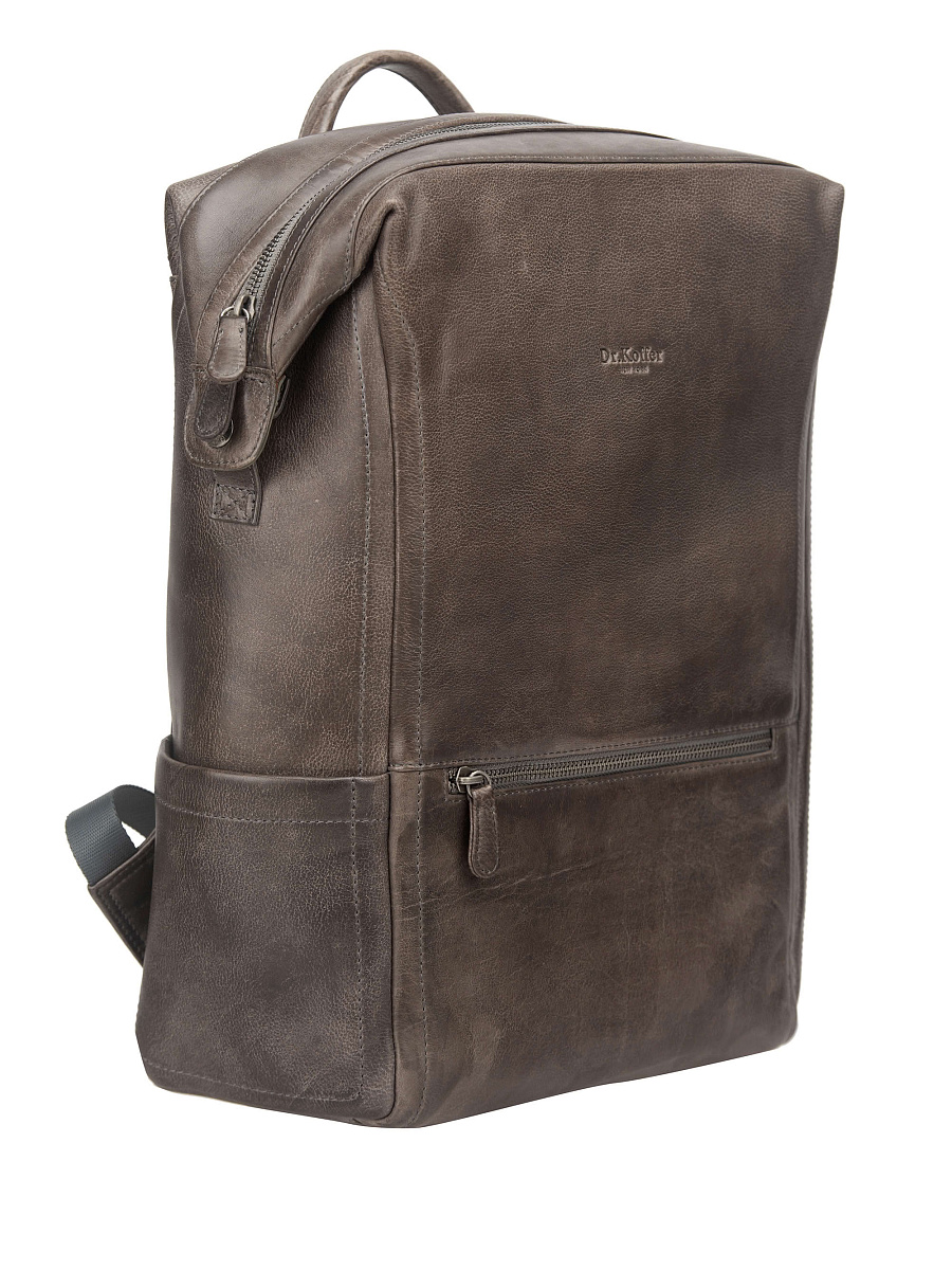 Рюкзак Dr. Koffer из натуральной кожи серый