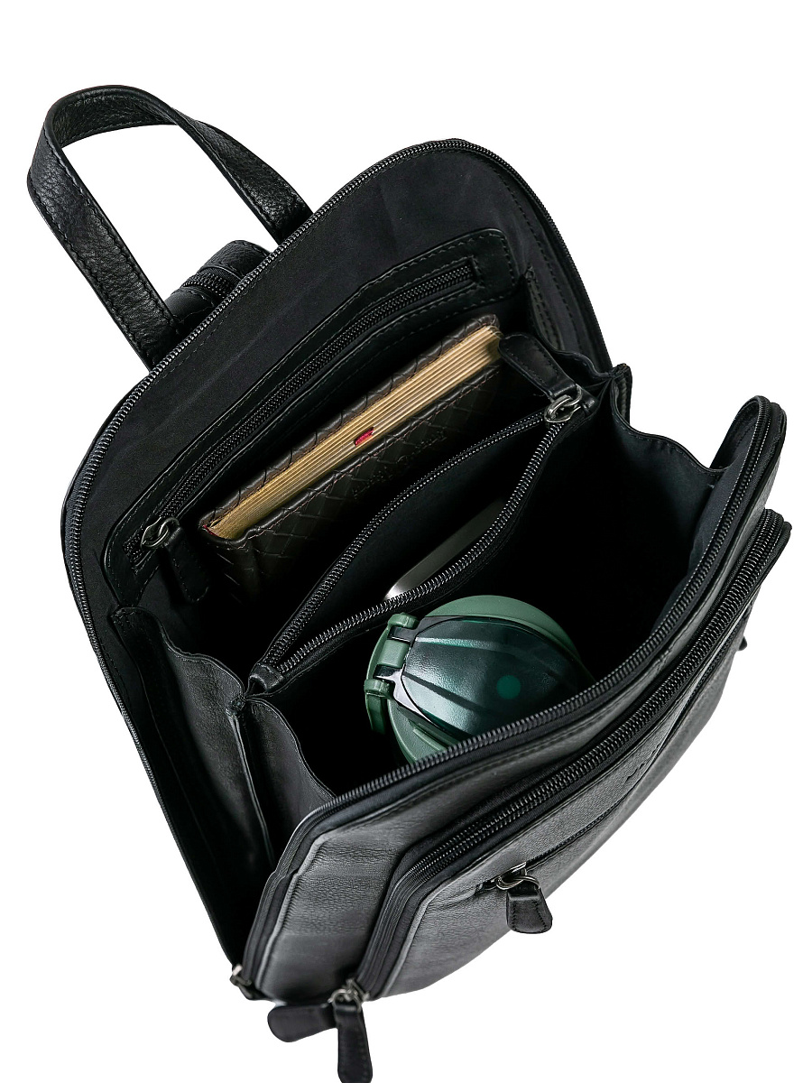 Рюкзак Dr.Koffer из натуральной кожи черный