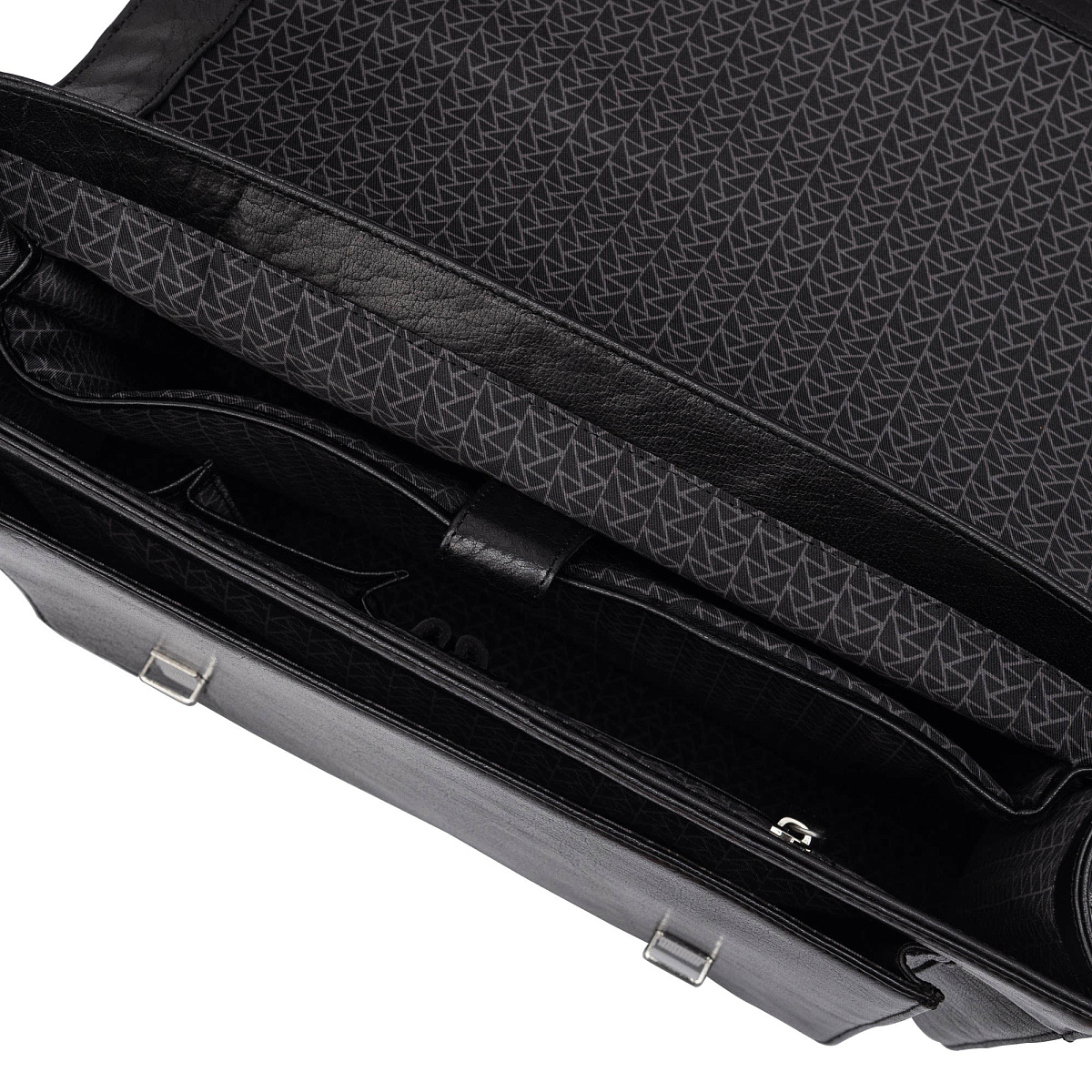 Портфель Dr.Koffer из натуральной кожи черный