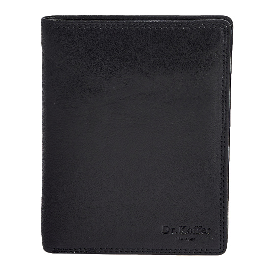 Портмоне Dr.Koffer из натуральной кожи черное