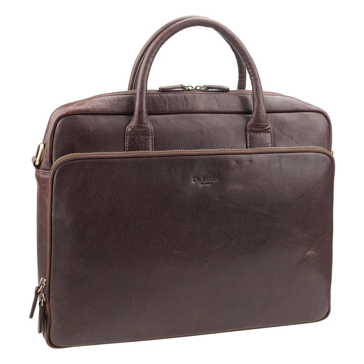 Деловая сумка Dr. Koffer из натуральной кожи коричневая
