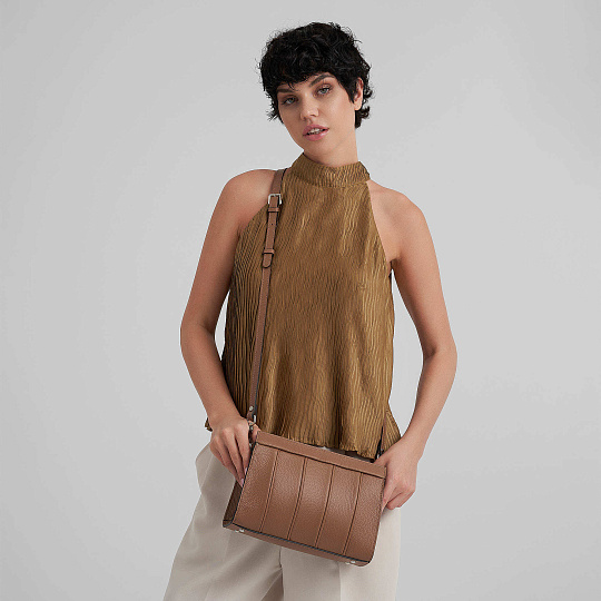 Женская сумка Dr. Koffer из натуральной кожи коричневая