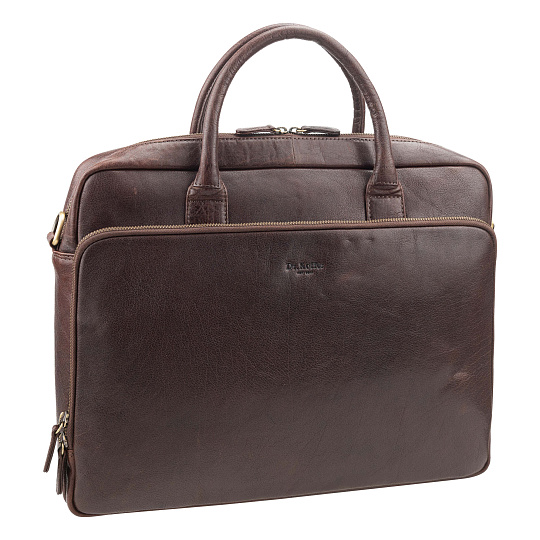 Деловая сумка Dr. Koffer из натуральной кожи коричневая