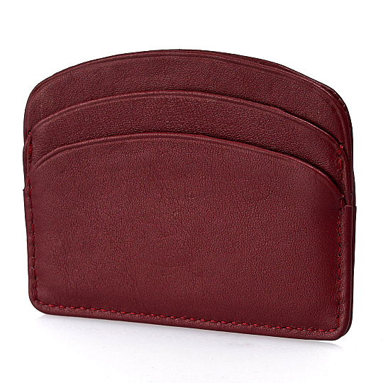 Кредитница Dr.Koffer из натуральной кожи бордовая