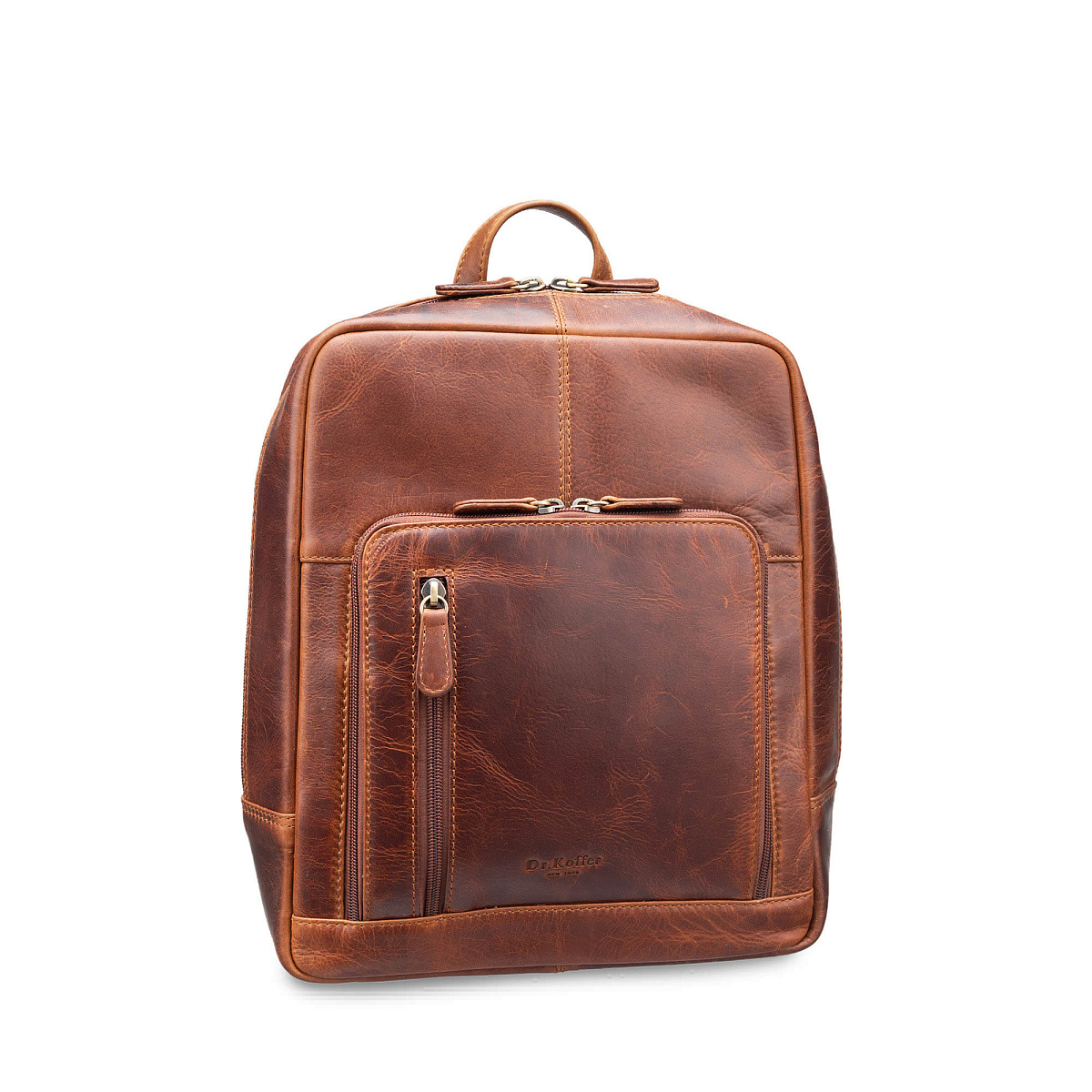 Рюкзак Dr.Koffer из натуральной кожи светло-коричневый