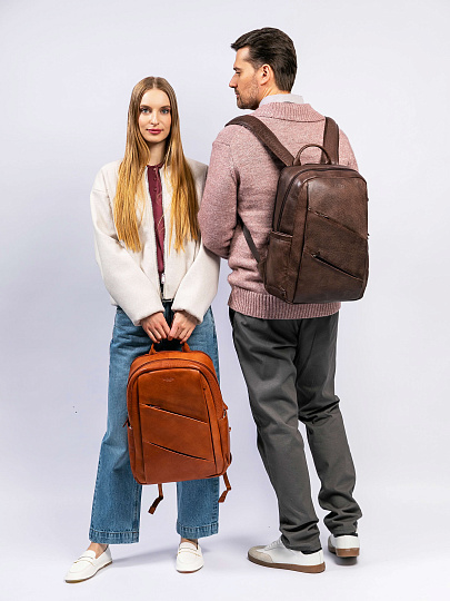 Рюкзак Dr. Koffer из натуральной кожи светло-коричневый